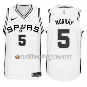 Maillot Basket Homme San Antonio Spurs Dejounte Murray 5 Nike 2017-18 Blanc Swingman